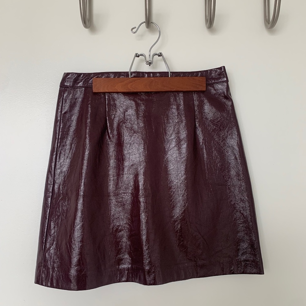 Faux Leather Mini Skirt